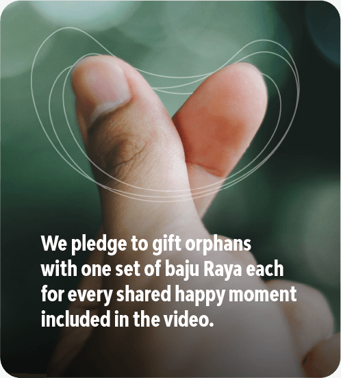 We pledge to gift orphans with one set of baju Raya each